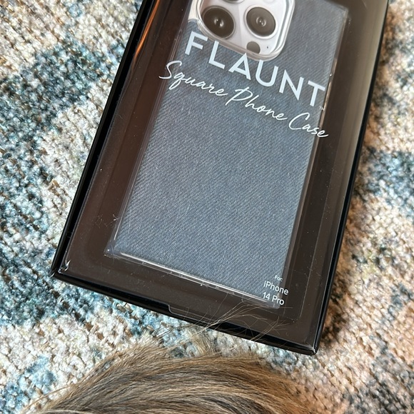🆕Flaunt iPhone 14Pro Square Case Blue Denim.  Brand New - Picture 2 of 3